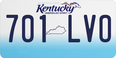 KY license plate 701LVO