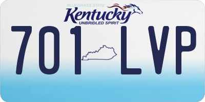 KY license plate 701LVP