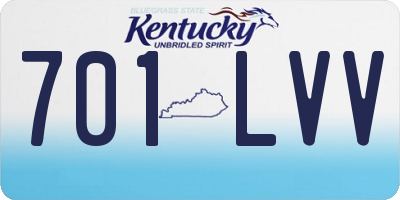 KY license plate 701LVV