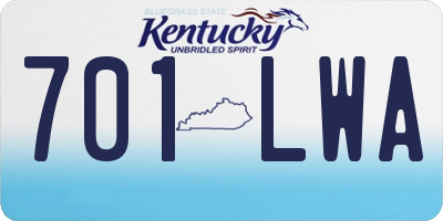 KY license plate 701LWA