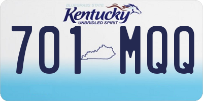 KY license plate 701MQQ