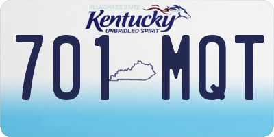 KY license plate 701MQT