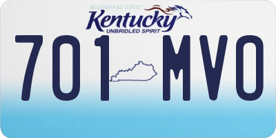 KY license plate 701MVO