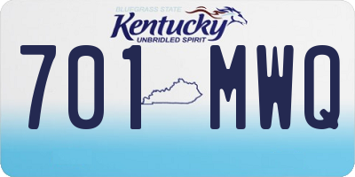 KY license plate 701MWQ