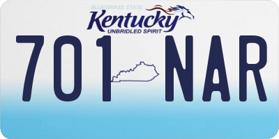 KY license plate 701NAR