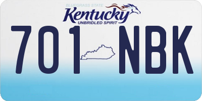 KY license plate 701NBK