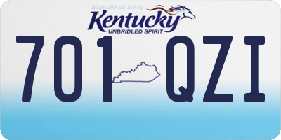 KY license plate 701QZI