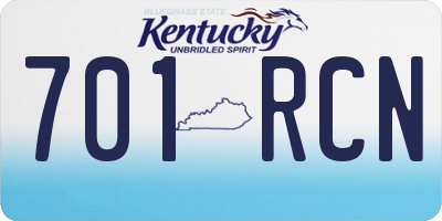KY license plate 701RCN