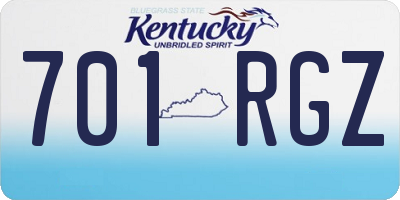 KY license plate 701RGZ