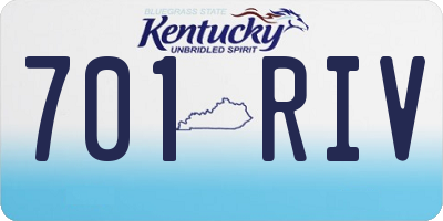 KY license plate 701RIV