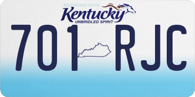 KY license plate 701RJC