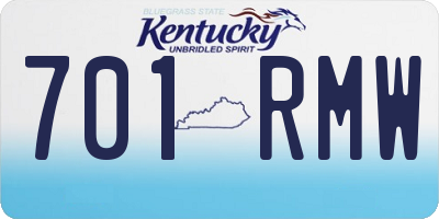 KY license plate 701RMW