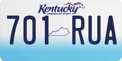 KY license plate 701RUA