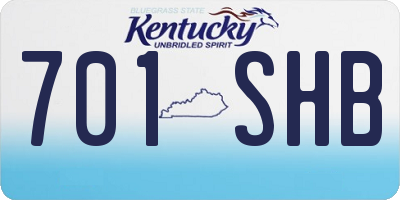 KY license plate 701SHB
