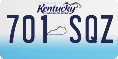 KY license plate 701SQZ