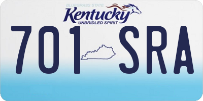 KY license plate 701SRA