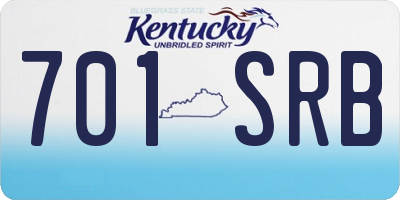 KY license plate 701SRB