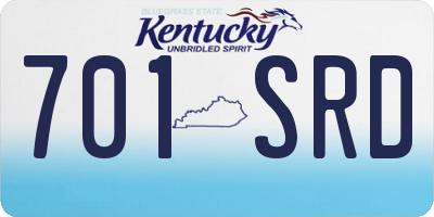 KY license plate 701SRD