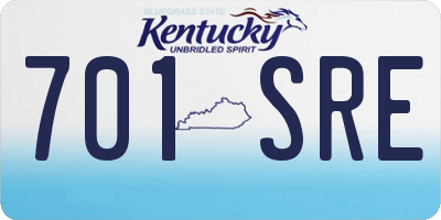 KY license plate 701SRE