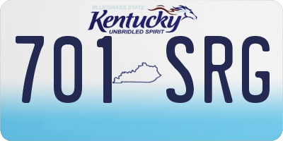 KY license plate 701SRG