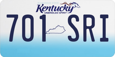 KY license plate 701SRI
