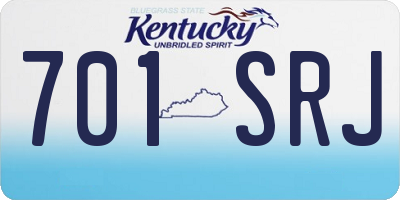 KY license plate 701SRJ