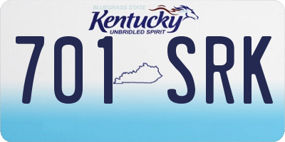 KY license plate 701SRK