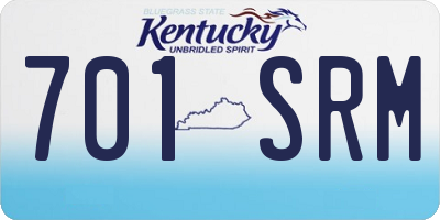 KY license plate 701SRM