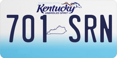 KY license plate 701SRN