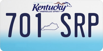 KY license plate 701SRP