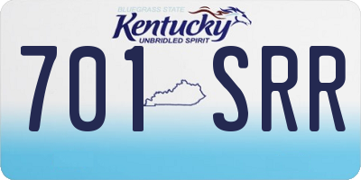 KY license plate 701SRR