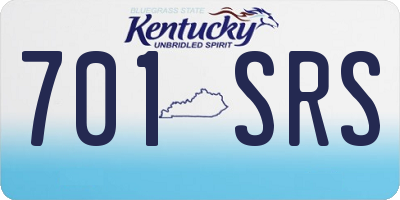 KY license plate 701SRS