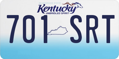 KY license plate 701SRT