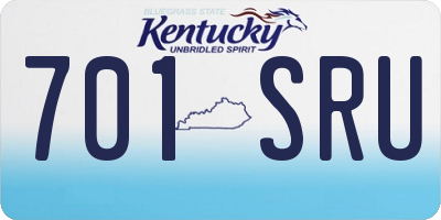 KY license plate 701SRU
