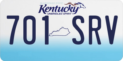 KY license plate 701SRV