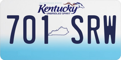 KY license plate 701SRW