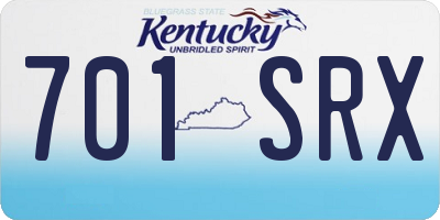 KY license plate 701SRX
