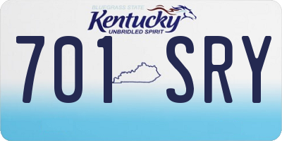 KY license plate 701SRY