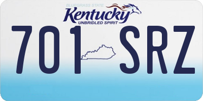 KY license plate 701SRZ
