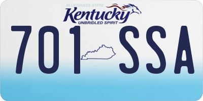 KY license plate 701SSA