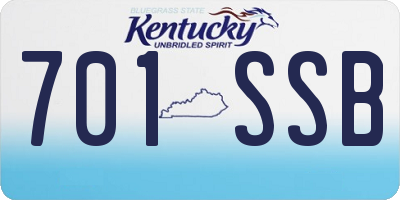 KY license plate 701SSB