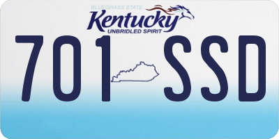 KY license plate 701SSD
