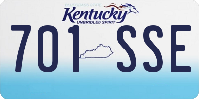 KY license plate 701SSE