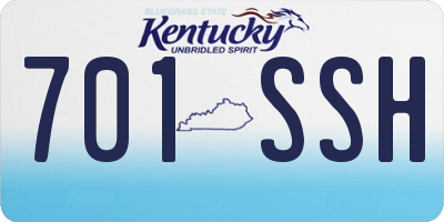 KY license plate 701SSH
