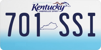 KY license plate 701SSI