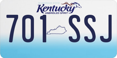 KY license plate 701SSJ