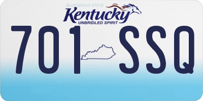 KY license plate 701SSQ