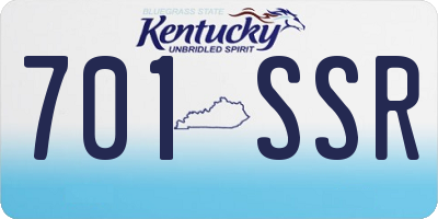 KY license plate 701SSR