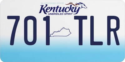 KY license plate 701TLR