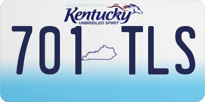 KY license plate 701TLS